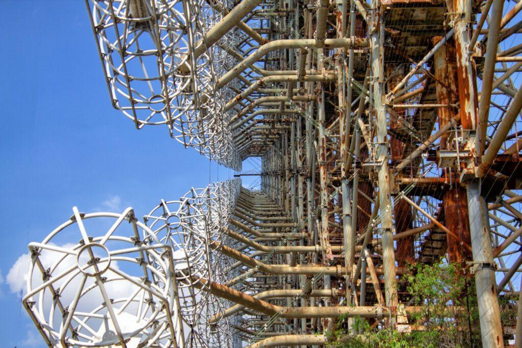 Geospatial Intelligence revealed the Russian Woodpecker Radar or Duga Radar Antennae near Chernobyl