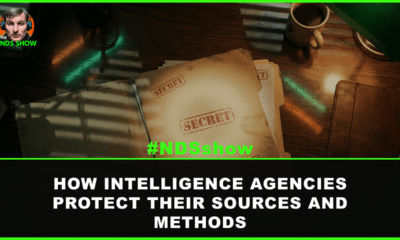 NDS Show branded graphic explaining how intelligence agencies protect sources and methods through classification systems